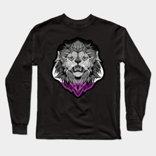 illustrated LION PRIDE series (asexual pride flag) Long Sleeve T-Shirt